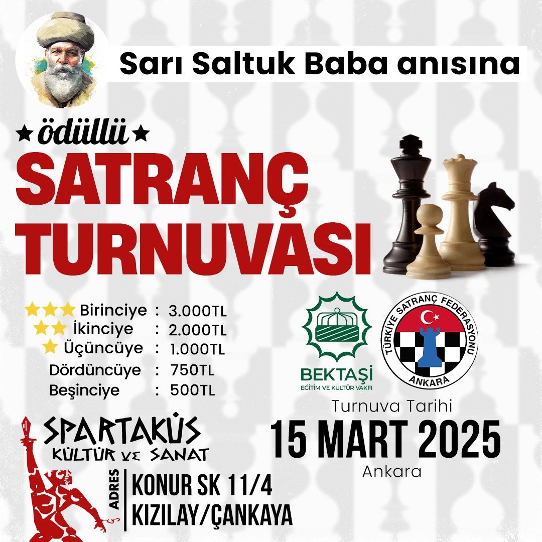 Sarı Saltuk Baba anısına satranç turnuvası